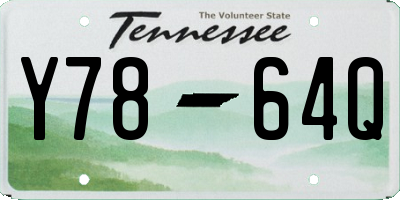 TN license plate Y7864Q