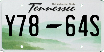 TN license plate Y7864S