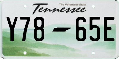 TN license plate Y7865E