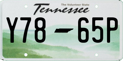 TN license plate Y7865P