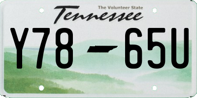TN license plate Y7865U