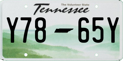 TN license plate Y7865Y