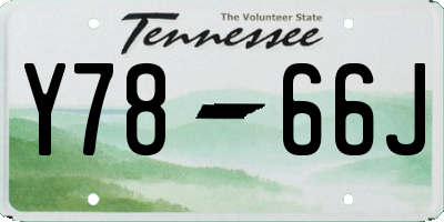 TN license plate Y7866J