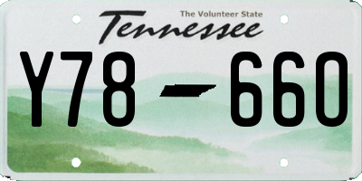 TN license plate Y7866O