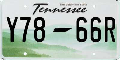 TN license plate Y7866R