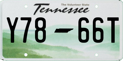 TN license plate Y7866T