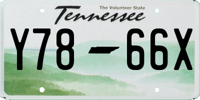 TN license plate Y7866X