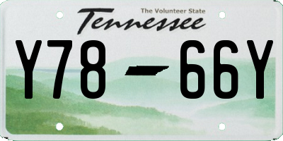 TN license plate Y7866Y
