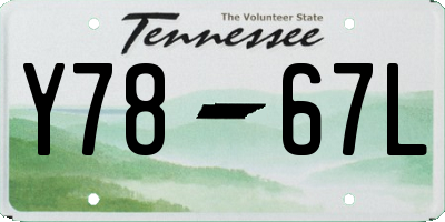 TN license plate Y7867L