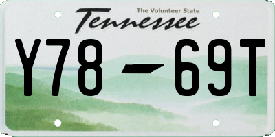 TN license plate Y7869T