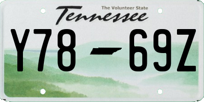 TN license plate Y7869Z
