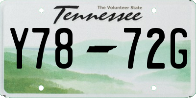 TN license plate Y7872G