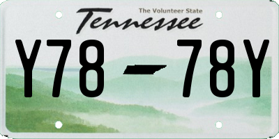 TN license plate Y7878Y