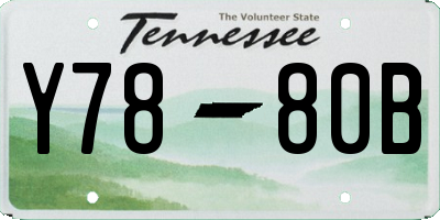 TN license plate Y7880B