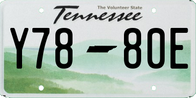 TN license plate Y7880E