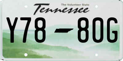TN license plate Y7880G