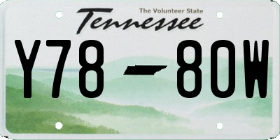 TN license plate Y7880W