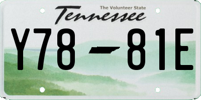 TN license plate Y7881E