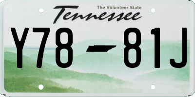 TN license plate Y7881J