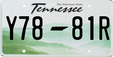 TN license plate Y7881R