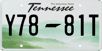 TN license plate Y7881T
