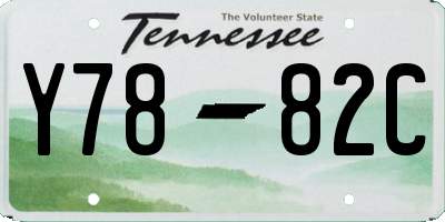 TN license plate Y7882C