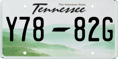 TN license plate Y7882G