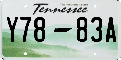 TN license plate Y7883A