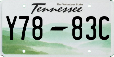 TN license plate Y7883C