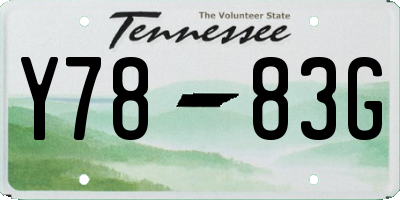 TN license plate Y7883G