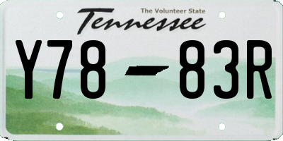 TN license plate Y7883R