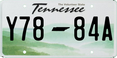 TN license plate Y7884A