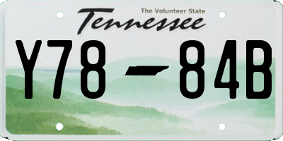 TN license plate Y7884B