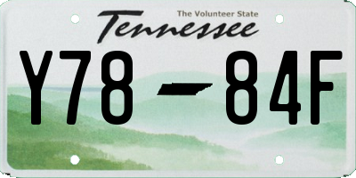TN license plate Y7884F