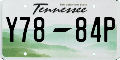 TN license plate Y7884P