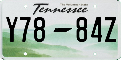 TN license plate Y7884Z