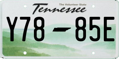 TN license plate Y7885E