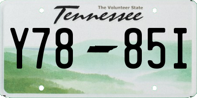 TN license plate Y7885I