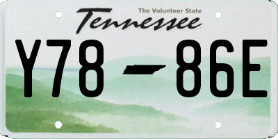 TN license plate Y7886E
