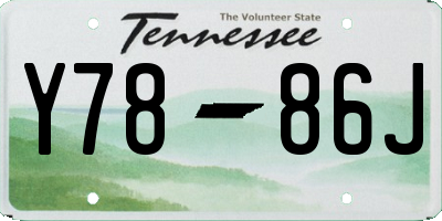 TN license plate Y7886J