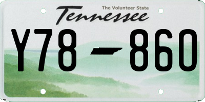 TN license plate Y7886O