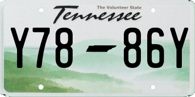 TN license plate Y7886Y
