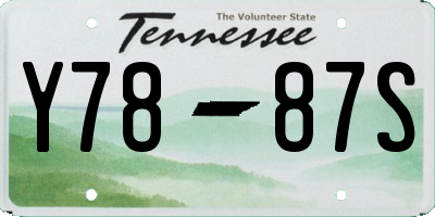 TN license plate Y7887S