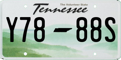 TN license plate Y7888S