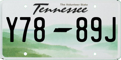 TN license plate Y7889J