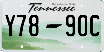 TN license plate Y7890C