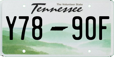 TN license plate Y7890F