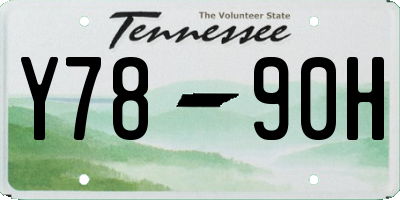 TN license plate Y7890H