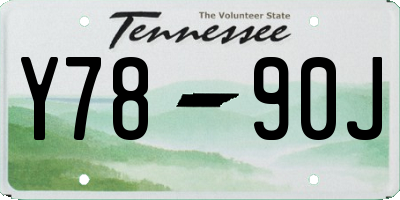 TN license plate Y7890J