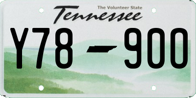 TN license plate Y7890O